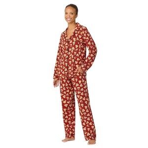 Bed Head Red Organic Cotton PIZZA PARTY SLICES Pajamas Size Large NWOT BD
